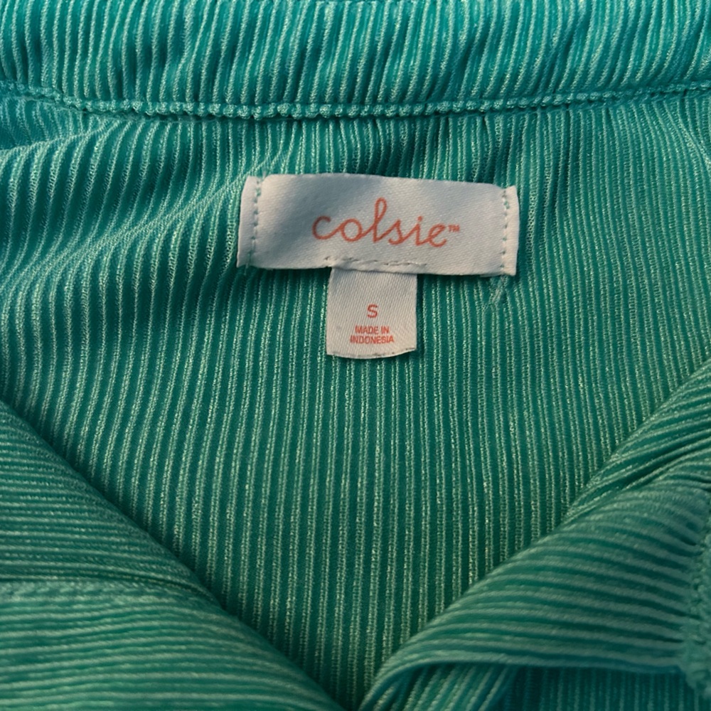 Teal Ribbed Two-Piece Set - Picture 2 of 2
